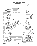 PUMP AND MOTOR Diagram and Parts List for DU8950XY0  Whirlpool Dishwasher