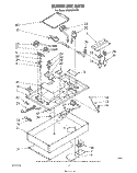 BURNER BOX Diagram and Parts List for SC8536ERW1  Whirlpool Cooktop