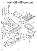 SHELF PARTS Diagram and Parts List for KTRA22EMWH01  KitchenAid Refrigerator