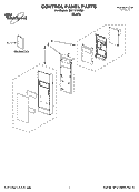 CONTROL PANEL PARTS Diagram and Parts List for MH1170XSB2  Whirlpool Microwave