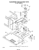 MAGNETRON AND AIR FLOW Diagram and Parts List for MW8200XP0  Whirlpool Microwave