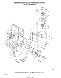MAGNETRON AND AIR FLOW Diagram and Parts List for MW8500XR0  Whirlpool Microwave