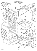 LINER Diagram and Parts List for 3VET19GMFW00  Whirlpool Refrigerator
