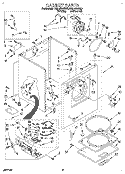 CABINET Diagram and Parts List for RGL4634BL0  Roper Dryer