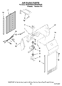 AIR FLOW PARTS, OPTIONAL PARTS (NOT INCLUDED) Diagram and Parts List for MSD2258KEU00  Whirlpool Refrigerator