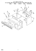 CABINET Diagram and Parts List for KHMS105EBS0  KitchenAid Microwave