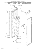 FREEZER DOOR Diagram and Parts List for KSRS25IKBL00  KitchenAid Refrigerator