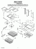 SHELF PARTS Diagram and Parts List for KBLS22KVSS00  KitchenAid Refrigerator