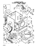 CABINET Diagram and Parts List for LGV6646AW0  Whirlpool Dryer