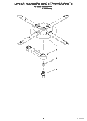 LOWER WASHARM AND STRAINER PARTS Diagram and Parts List for KUDU03FTPA1  KitchenAid Dishwasher