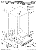CABINET PARTS Diagram and Parts List for KSCS25FVSS00  KitchenAid Refrigerator