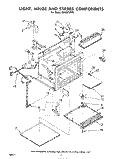LIGHT, HINGE AND STIRRER Diagram and Parts List for RHM973PP0  Whirlpool Range