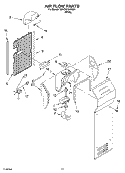 AIR FLOW, OPTIONAL Diagram and Parts List for 3XKGN7050W01  Whirlpool Refrigerator