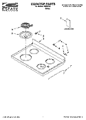 COOKTOP PARTS Diagram and Parts List for TME30101  Estate Range