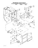 DISPENSER FRONT Diagram and Parts List for ED25DQXAW01  Whirlpool Refrigerator