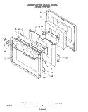 UPPER OVEN DOOR , LIT/OPTIONAL Diagram and Parts List for KEBI271SBL0  KitchenAid Wall Oven