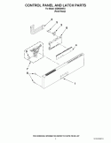 CONTROL PANEL AND LATCH PARTS Diagram and Parts List for IUD9500WX4  Whirlpool Dishwasher