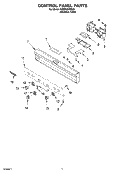 CONTROL PANEL Diagram and Parts List for KDRP407HSS4  KitchenAid Range