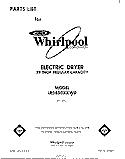SECTION Diagram and Parts List for LE5650XKW0  Whirlpool Dryer