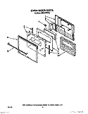 OVEN DOOR, LIT/OPTIONAL Diagram and Parts List for KEBS176WBL0  KitchenAid Wall Oven