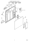 INNER DOOR Diagram and Parts List for DU920PFGZ2  Whirlpool Dishwasher