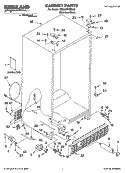 CABINET PARTS Diagram and Parts List for 7SS25HFXMS00  Whirlpool Refrigerator