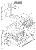 OVEN, LITERATURE Diagram and Parts List for RS610PXYH2  Whirlpool Range
