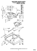 MACHINE BASE PARTS Diagram and Parts List for LSN2000PG3  Whirlpool Washer