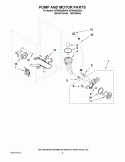 PUMP AND MOTOR PARTS Diagram and Parts List for WFW9400SW04  Whirlpool Washer