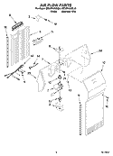 AIR FLOW PARTS Diagram and Parts List for 6ED2FHGXSL00  Whirlpool Refrigerator