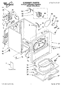 SECTION Diagram and Parts List for LEQ8100KT0  Whirlpool Dryer