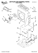 AIR FLOW AND CONTROL PARTS Diagram and Parts List for AD50USL5  Whirlpool Dehumidifier