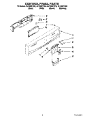 CONTROL PANEL PARTS Diagram and Parts List for DU1055XTST2  Whirlpool Dishwasher