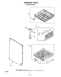 DISHRACK Diagram and Parts List for SHU50041  Whirlpool Dishwasher