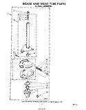 BRAKE AND DRIVE TUBE Diagram and Parts List for LA6500XPW0  Whirlpool Washer