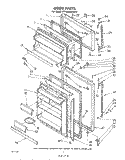 DOOR Diagram and Parts List for ET18AKXLWR0  Whirlpool Refrigerator