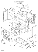 CHASSIS Diagram and Parts List for SES374HQ0  Whirlpool Range