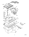 SHELF Diagram and Parts List for ET18TMXDW03  Whirlpool Refrigerator