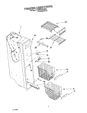 FREEZER LINER PARTS Diagram and Parts List for SS25HFXLS00  Whirlpool Refrigerator