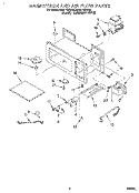 MAGNETRON AND AIR FLOW Diagram and Parts List for MH6110XBQ0  Whirlpool Microwave