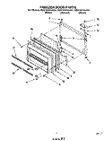 FREEZER DOOR Diagram and Parts List for EB21DKXAW01  Whirlpool Refrigerator