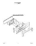BACKGUARD Diagram and Parts List for SF330PEWN7  Whirlpool Range