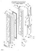 FREEZER DOOR Diagram and Parts List for 8ED20TKXDN00  Whirlpool Refrigerator