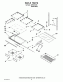 SHELF PARTS Diagram and Parts List for GI6FARXXF02  Whirlpool Refrigerator