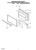 FREEZER DOOR PARTS Diagram and Parts List for GR9FHTXVL00  Whirlpool Refrigerator