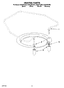 HEATER PARTS Diagram and Parts List for KUDI01FLBL0  KitchenAid Dishwasher