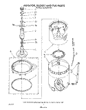AGITATOR, BASKET AND TUB Diagram and Parts List for 6LA5800XTF1  Whirlpool Washer