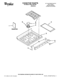 COOKTOP PARTS Diagram and Parts List for WFG714HLAS0  Whirlpool Range