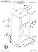 CABINET Diagram and Parts List for KTRP20MDWH05  Whirlpool Refrigerator