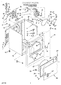 SECTION Diagram and Parts List for 3LER5436EQ0  Whirlpool Dryer